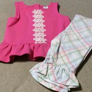 Janie and Jack capri and top set 12 to 18 months